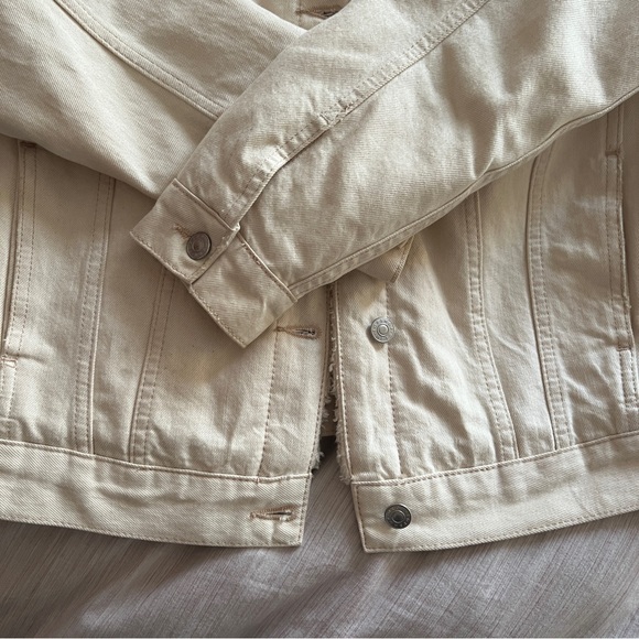 TOPSHOP Moto Shearling Denim Jacket - Picture 5 of 8